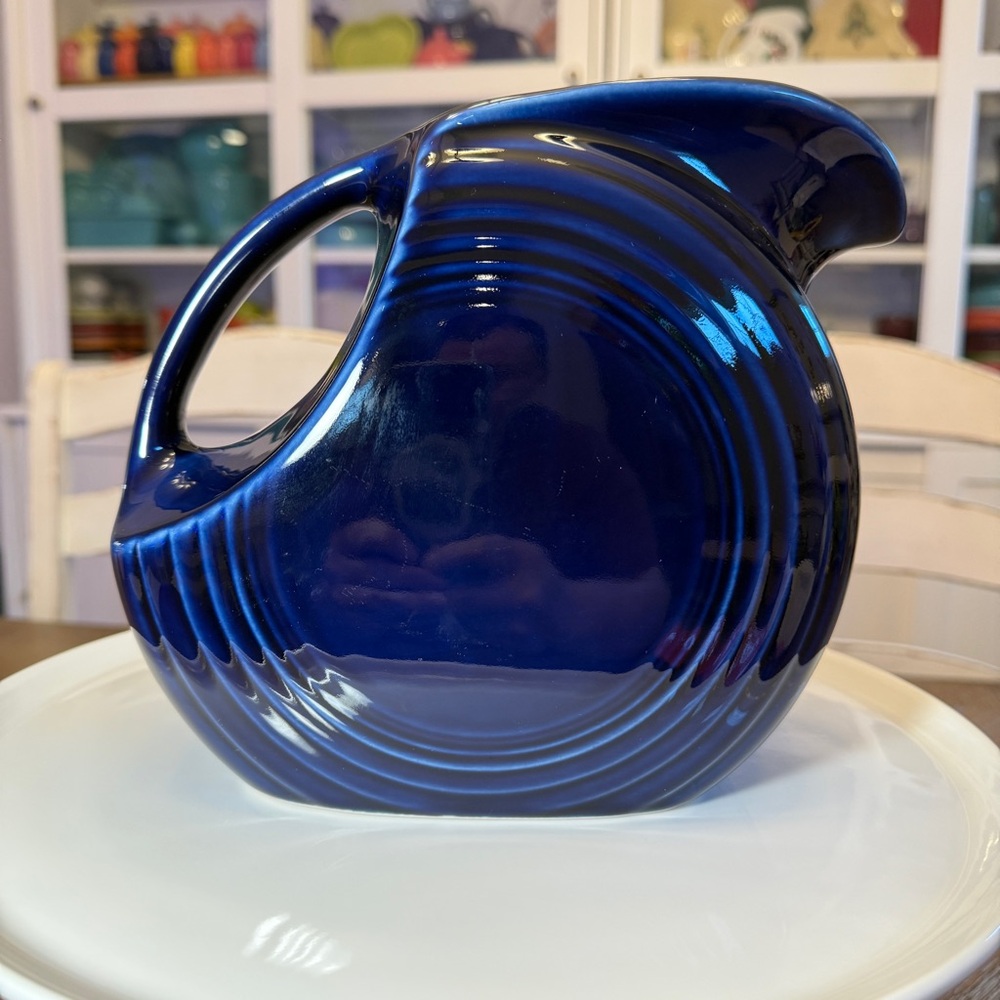 Cobalt Fiesta Large disc Pitcher